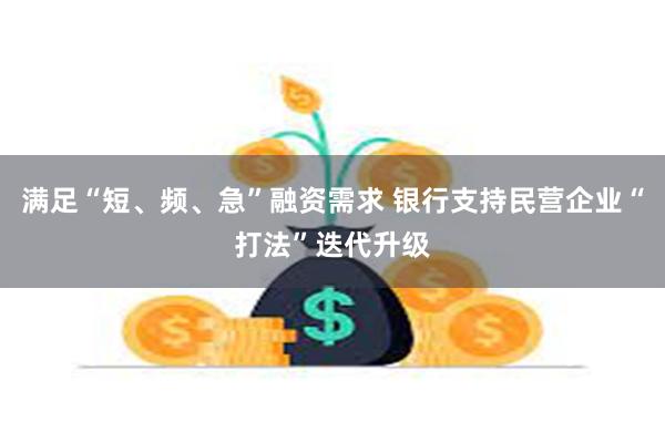 满足“短、频、急”融资需求 银行支持民营企业“打法”迭代升级