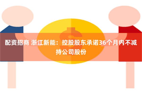 配资招商 浙江新能：控股股东承诺36个月内不减持公司股份