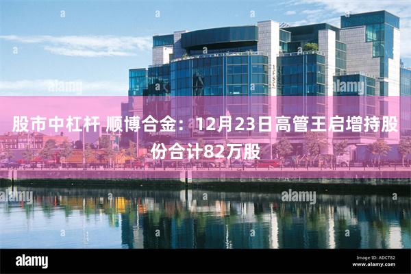 股市中杠杆 顺博合金：12月23日高管王启增持股份合计82万股