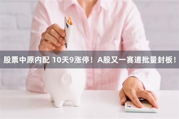 股票中原内配 10天9涨停！A股又一赛道批量封板！